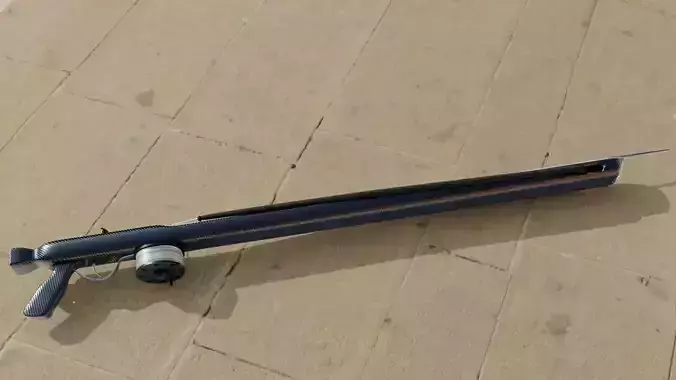 Speargun for spearfishing carbon 3D model  Low-poly 3D model