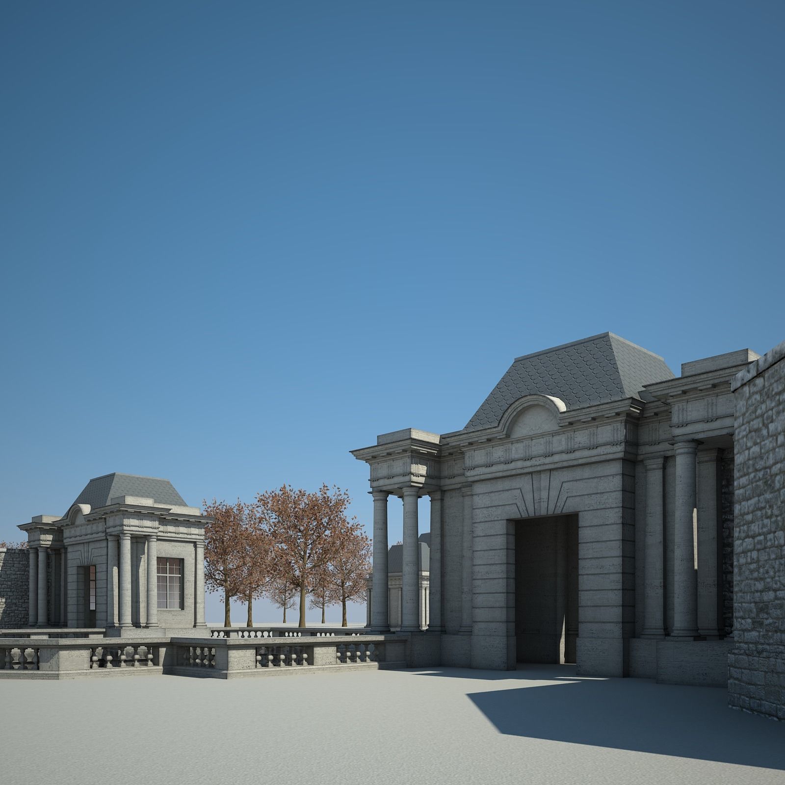 Old Chateau I 3D model_5