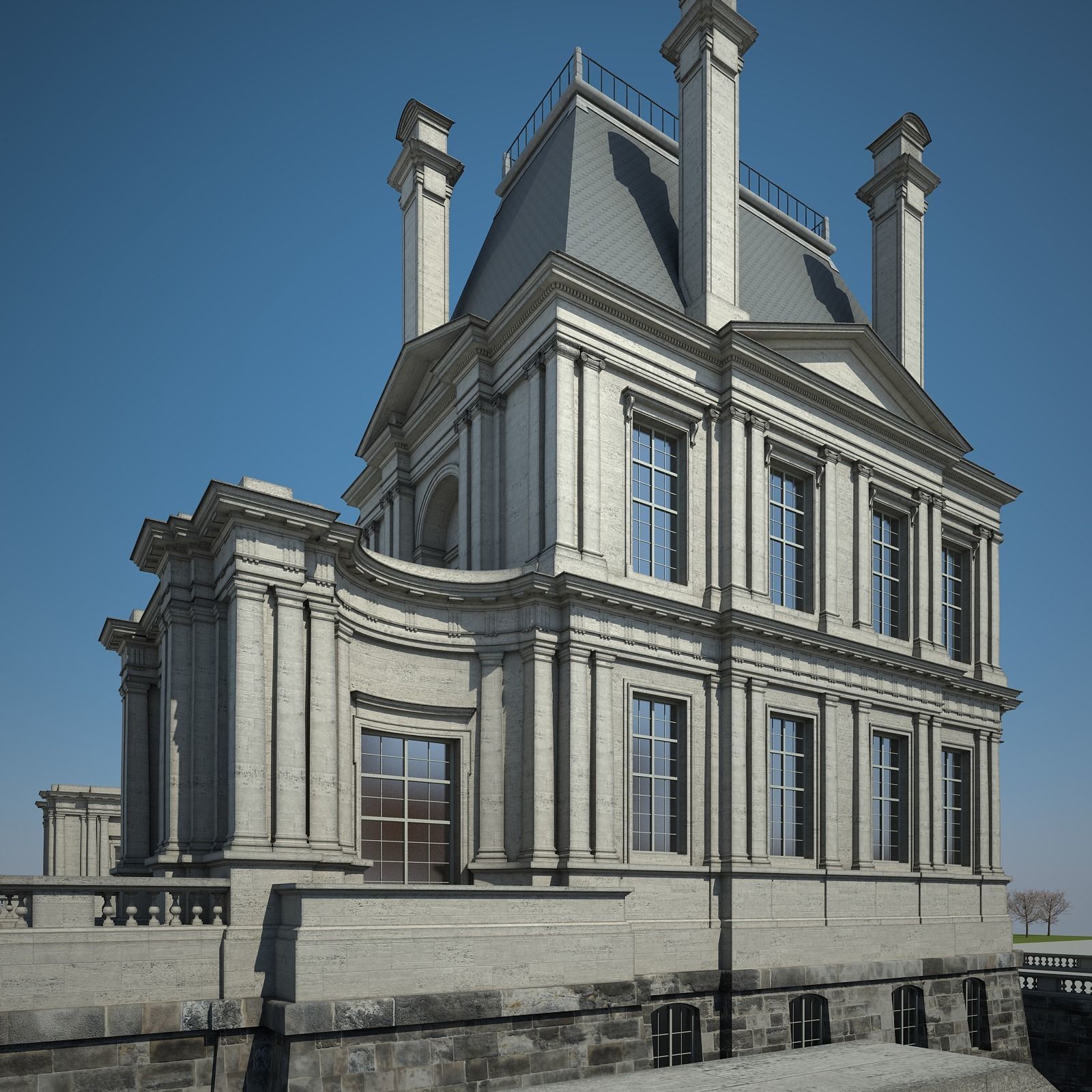 Old Chateau I 3D model_13