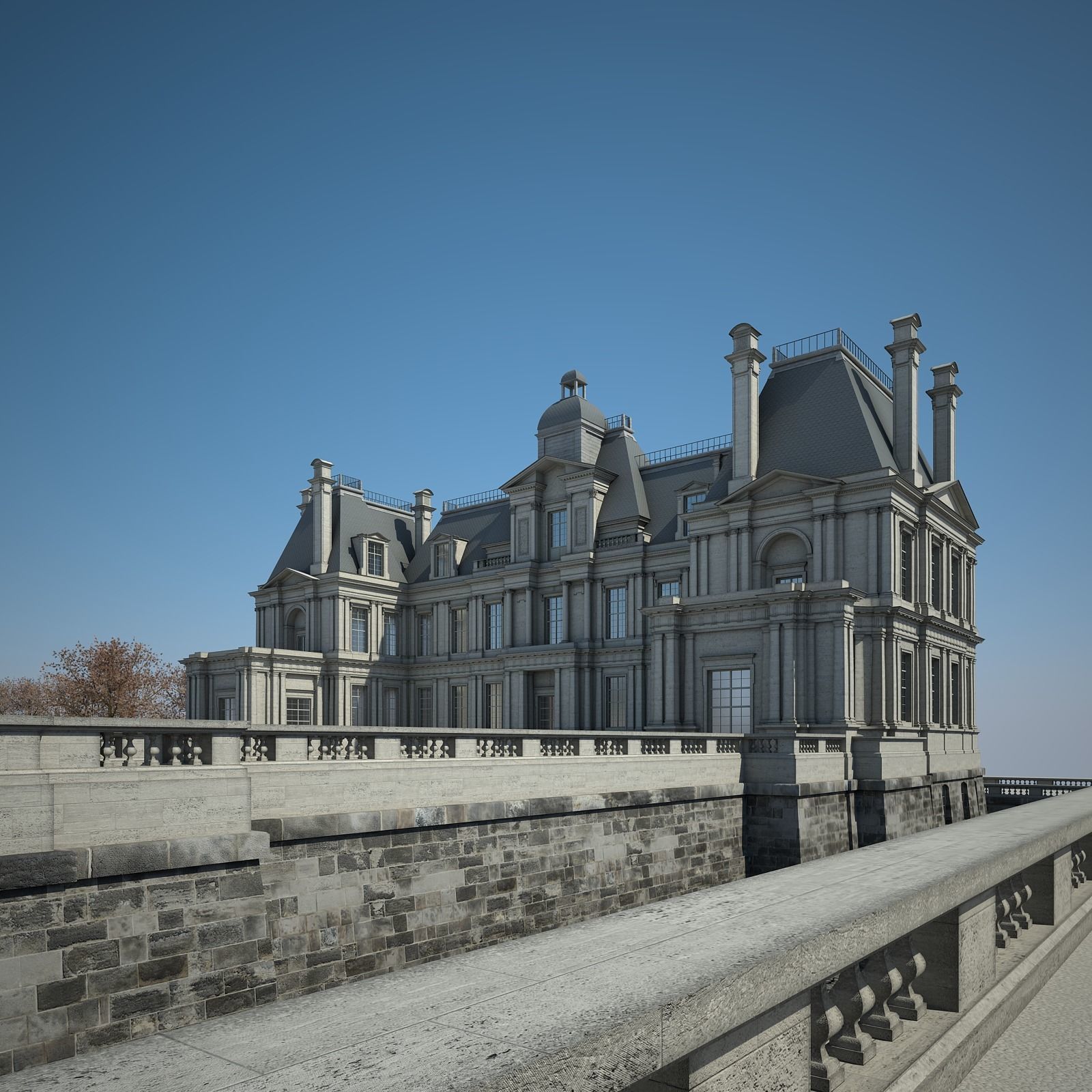 Old Chateau I 3D model_10