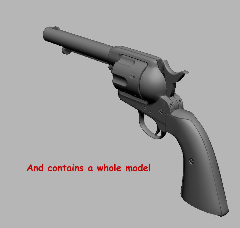 Revolver colt peacemaker ready to print 3D print model_8