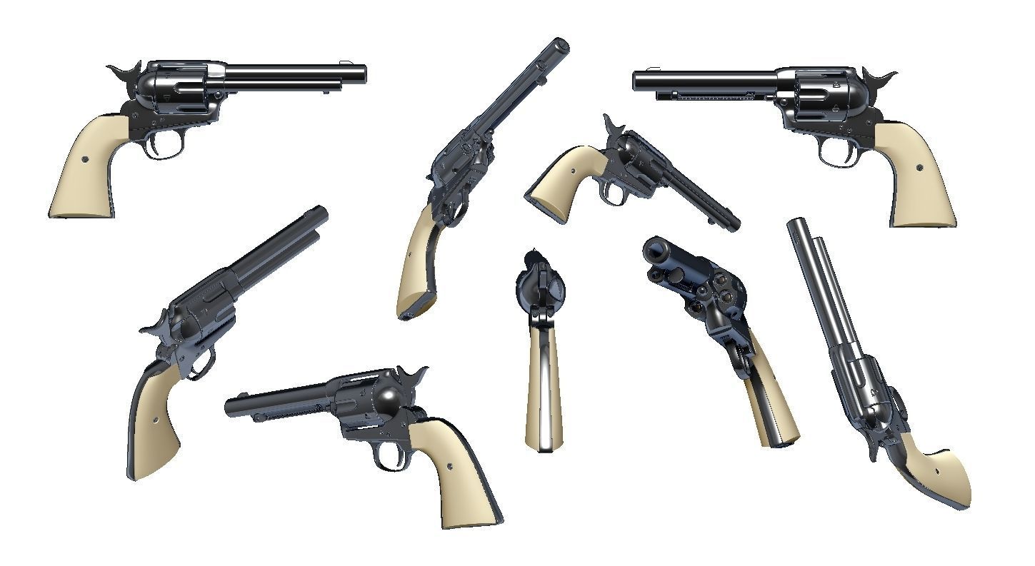 Revolver colt peacemaker ready to print 3D print model_1