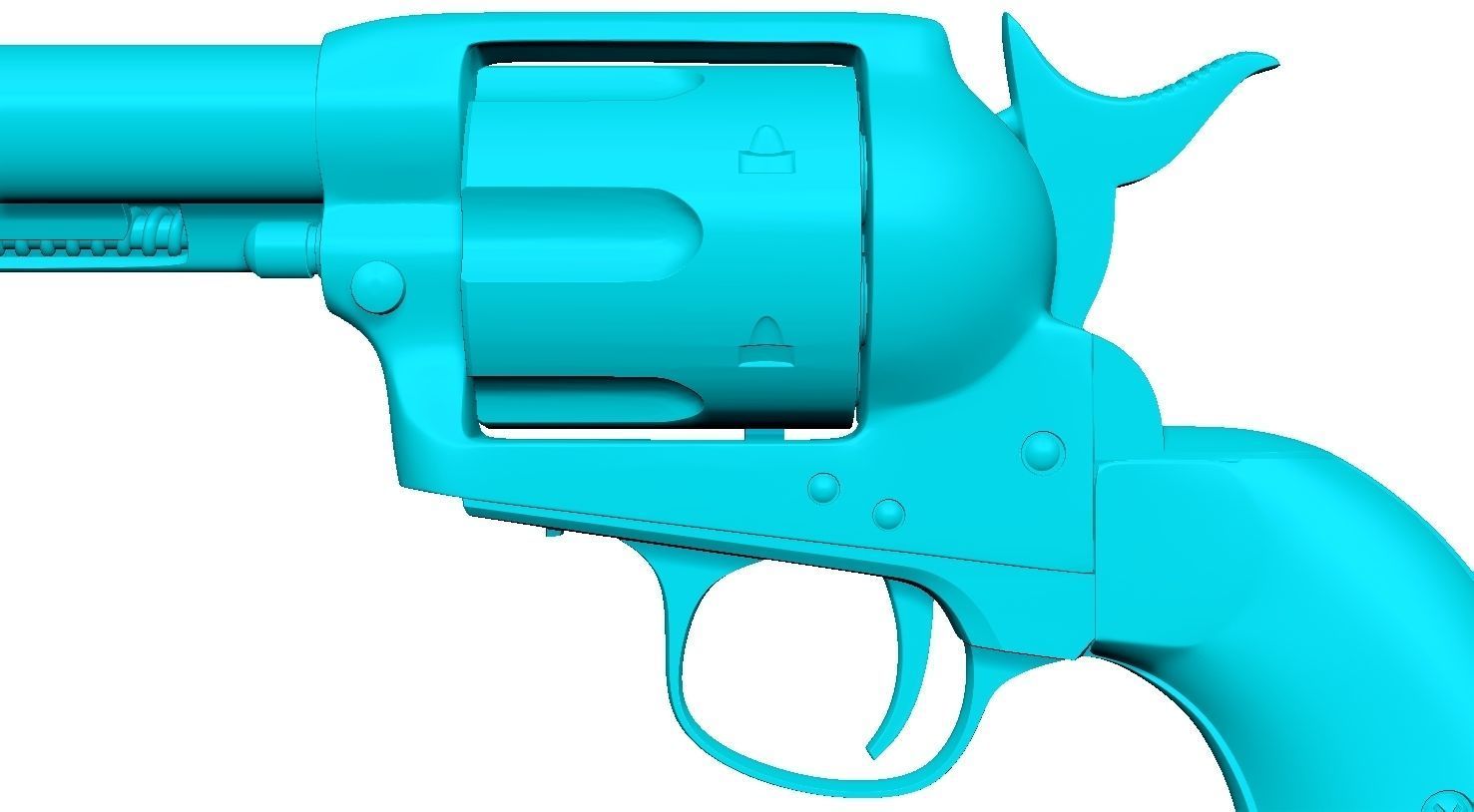 Revolver colt peacemaker ready to print 3D print model_4