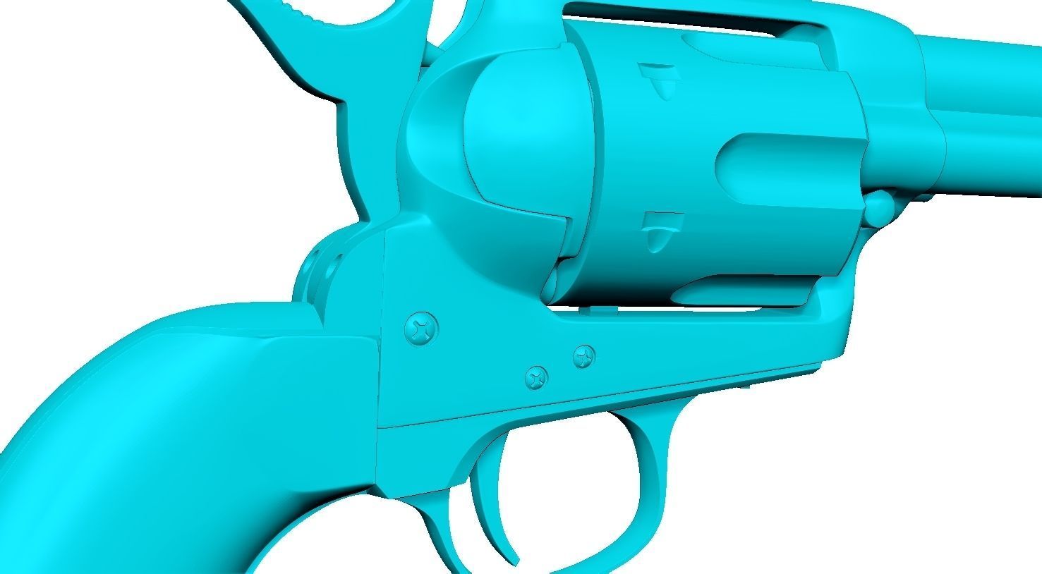 Revolver colt peacemaker ready to print 3D print model_3