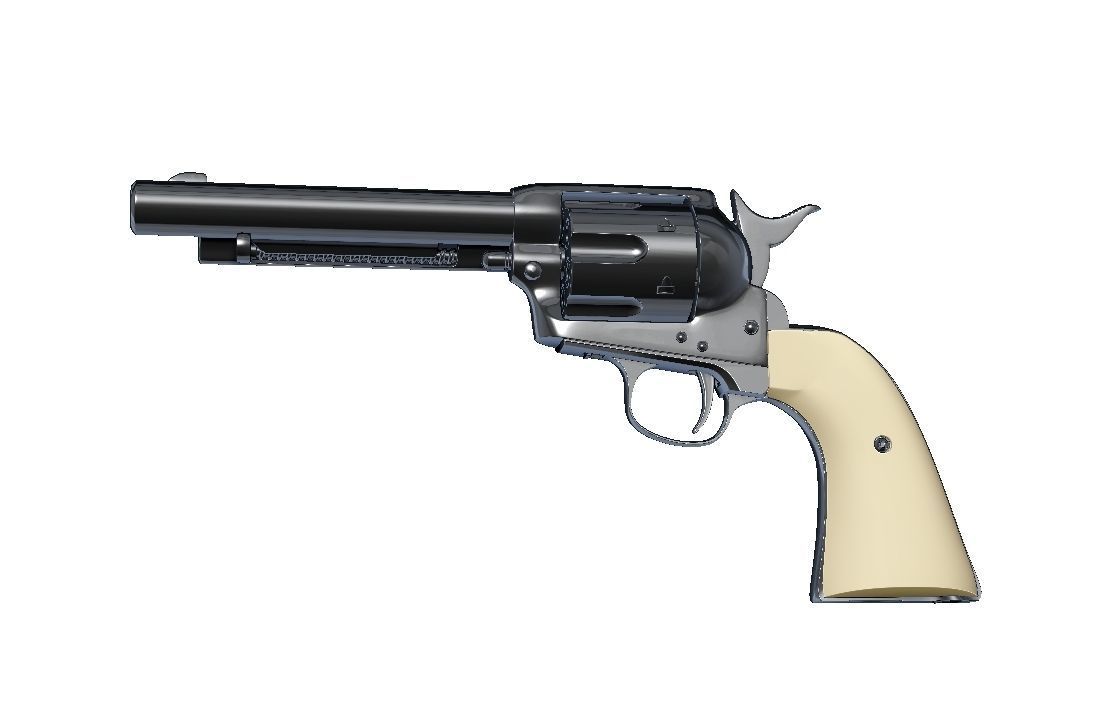 Revolver colt peacemaker ready to print 3D print model_2