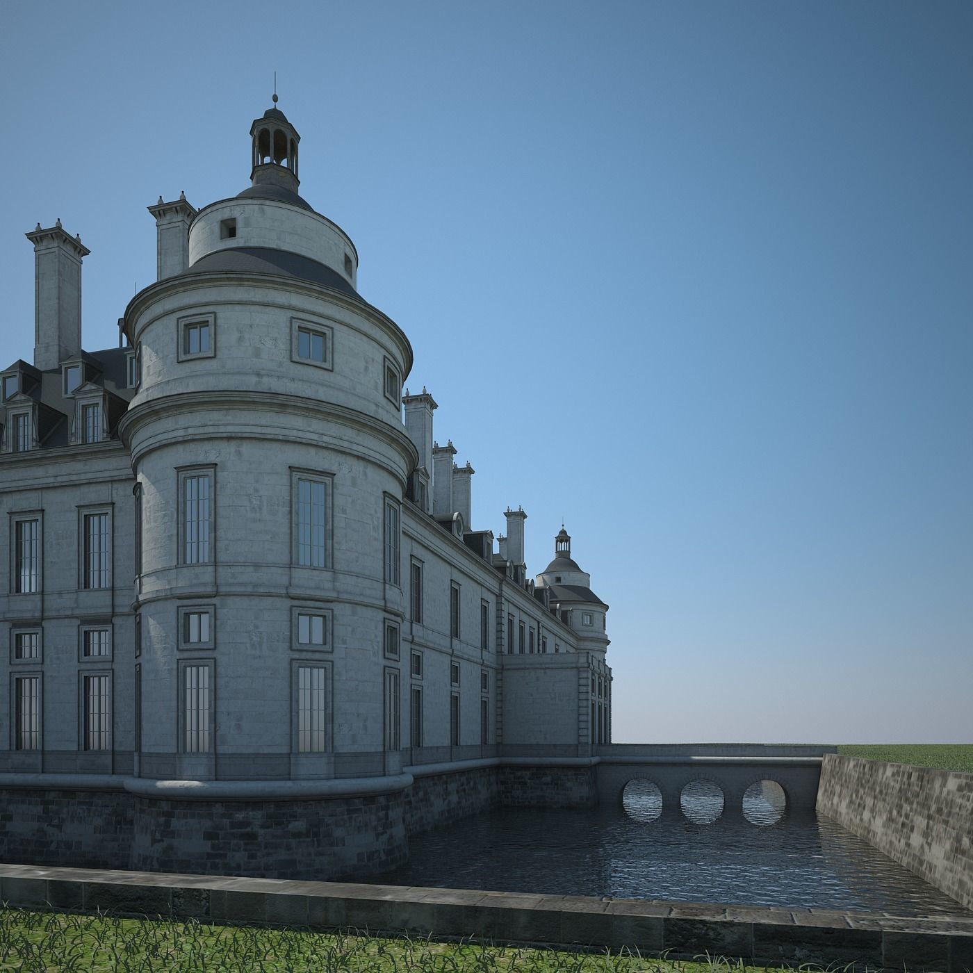 Old Chateau II 3D model_9