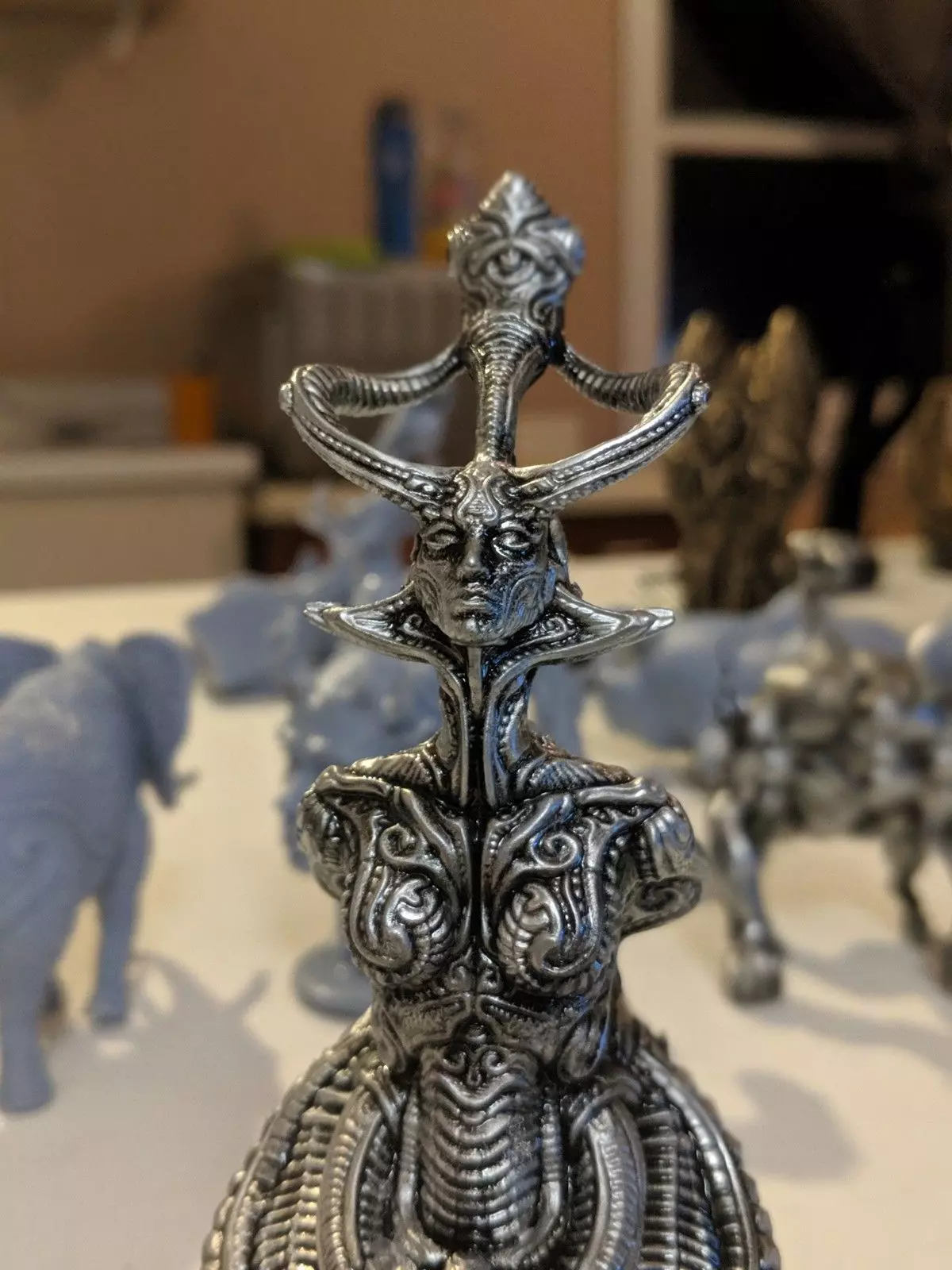 The Authority statue of demon on table 3D print model