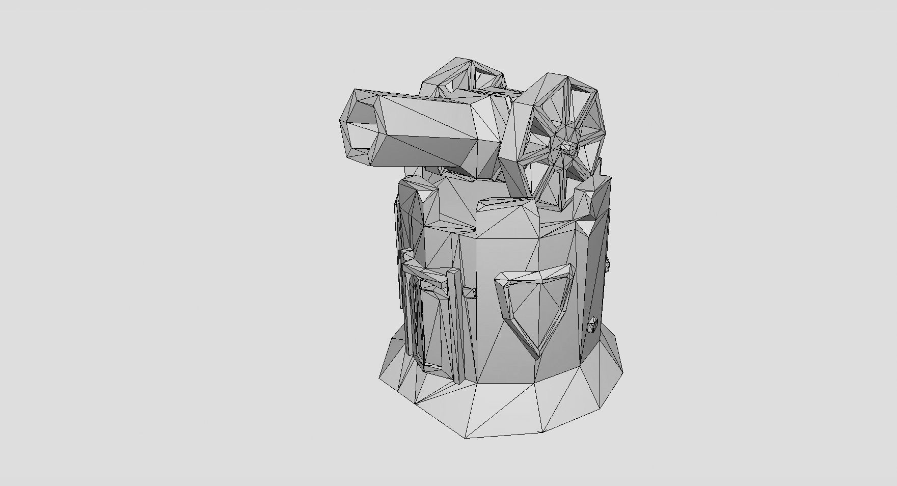 Strategy game tower cannon Low-poly 3D model_8