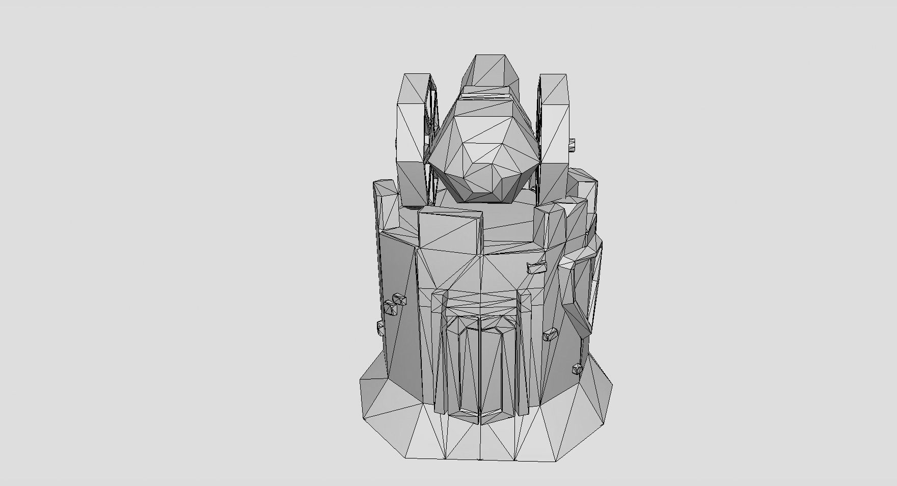 Strategy game tower cannon Low-poly 3D model_7