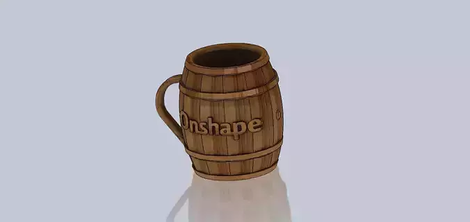 Onshape Barrel Mug 3D print model