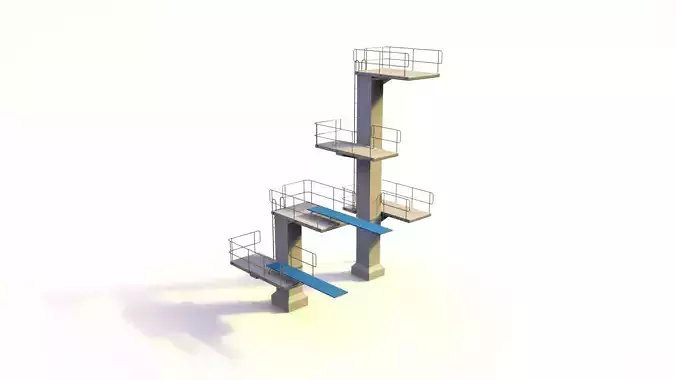 Sprungbrett metal ladder 3D model