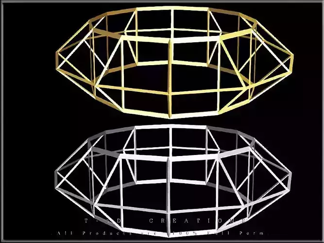 Wire Torus 01 - Gold and Silver
