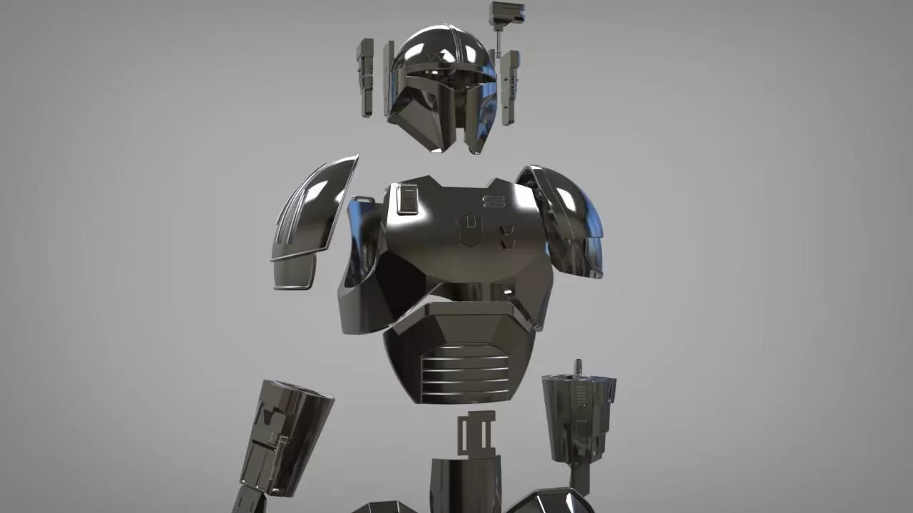 Full Heavy infantry mandalorian armor 3D print model_0