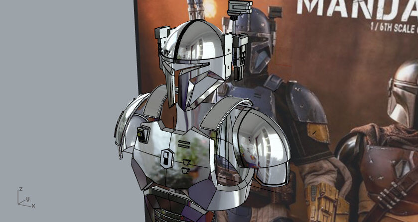 Full Heavy infantry mandalorian armor 3D print model_6