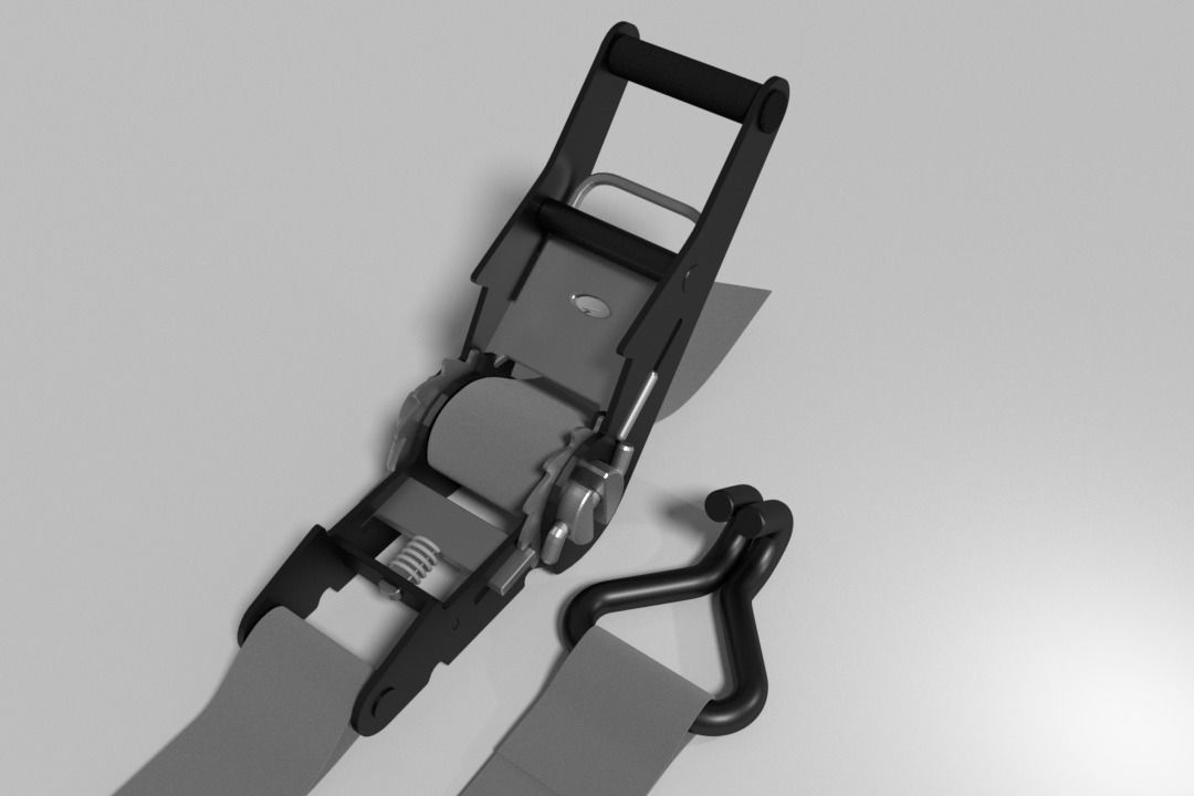 Ratchet Strap 3D model_2