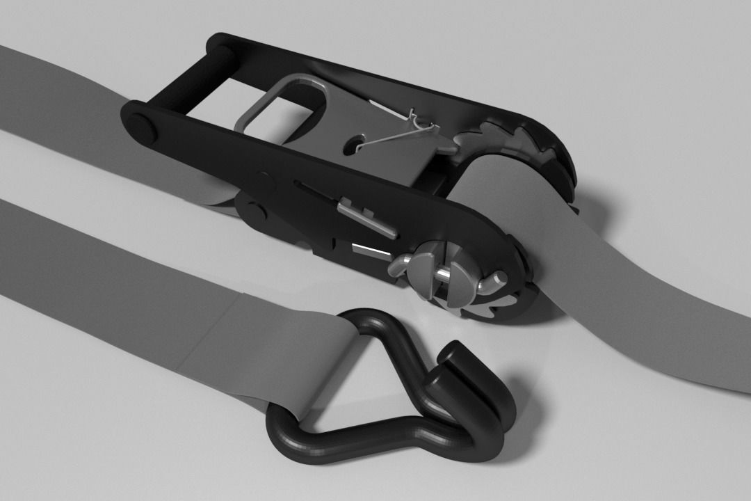 Ratchet Strap 3D model_4