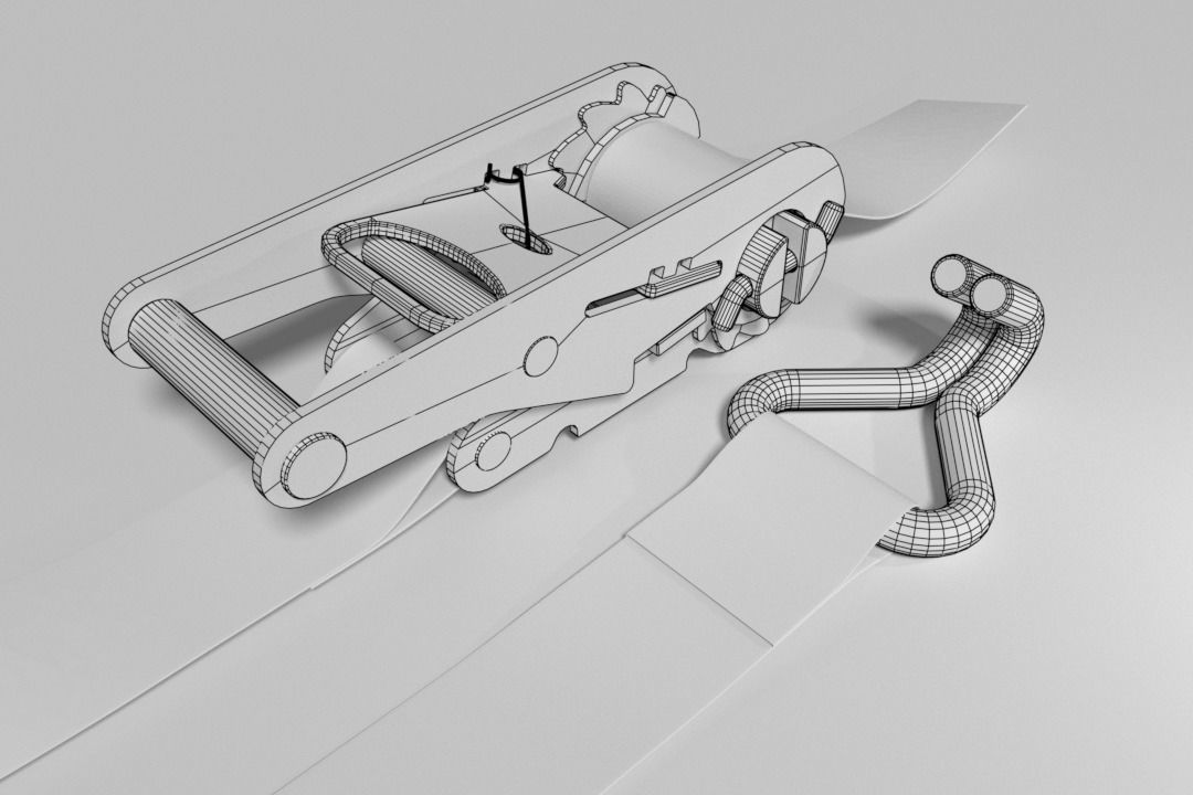 Ratchet Strap 3D model_1