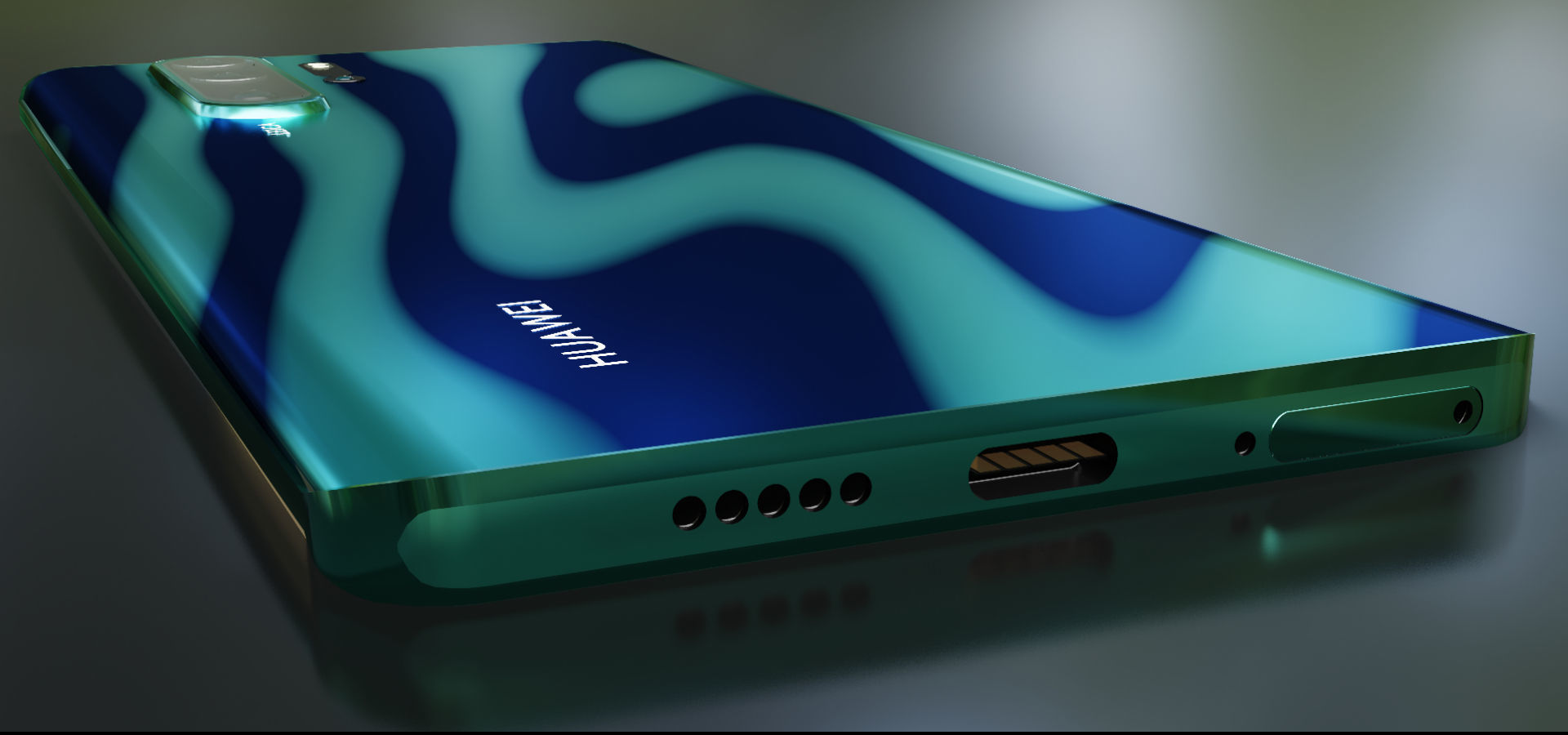 Huawei P30 Pro Lowpoly Model Low-poly 3D model_1