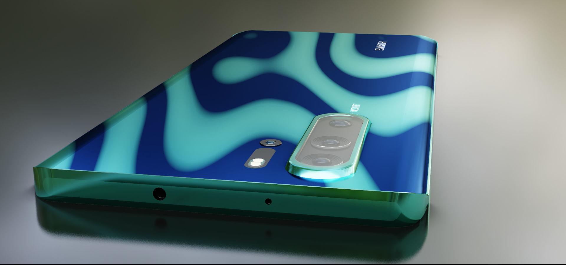 Huawei P30 Pro Lowpoly Model Low-poly 3D model_3