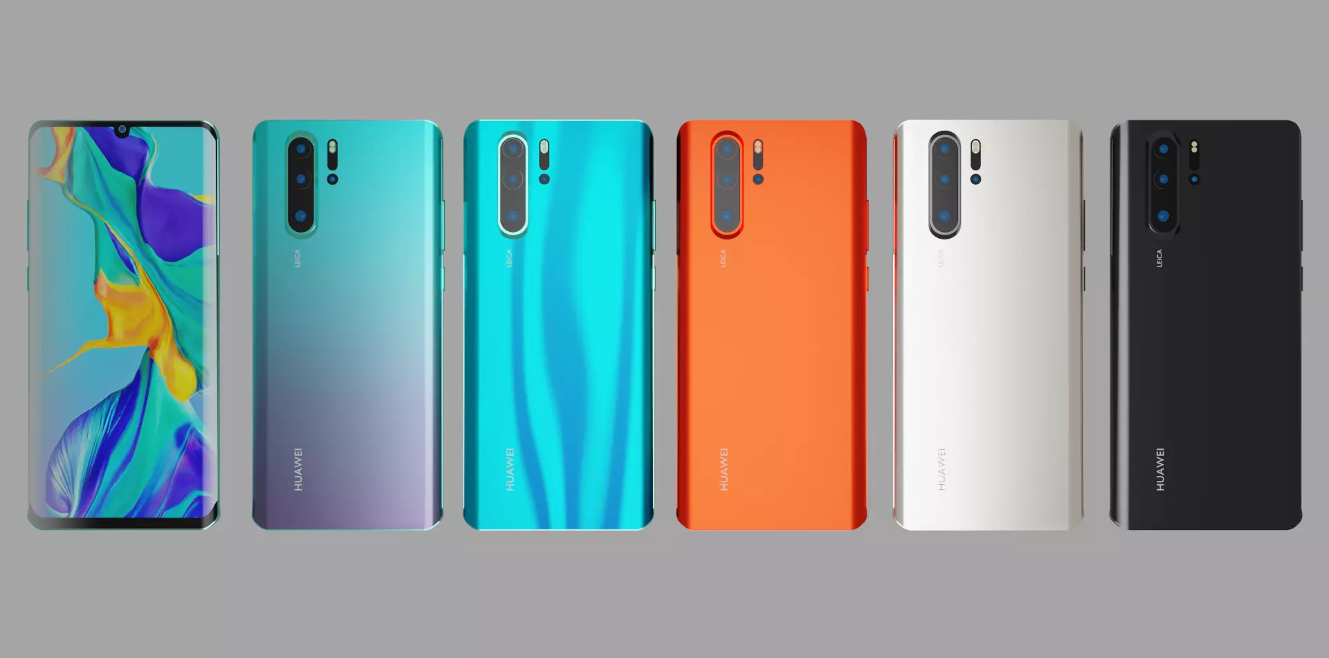 Huawei P30 Pro Lowpoly Model Low-poly 3D model_0