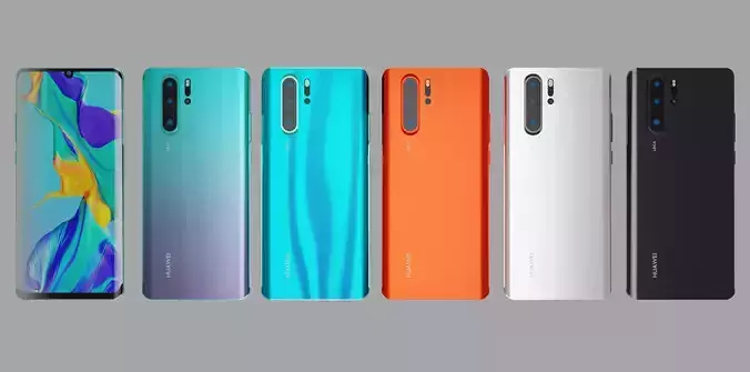 Huawei P30 Pro Lowpoly Model