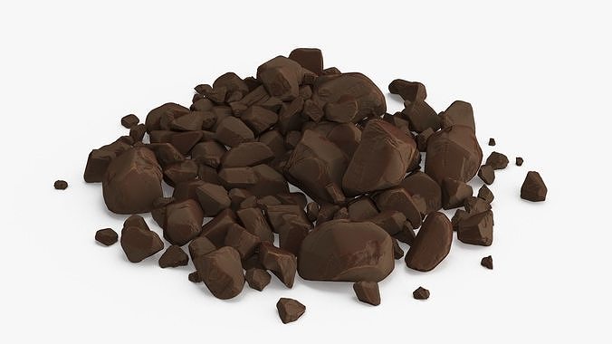 chocolate pieces Low-poly 3D model 5