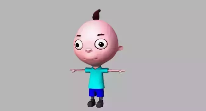 cute boy 3d model