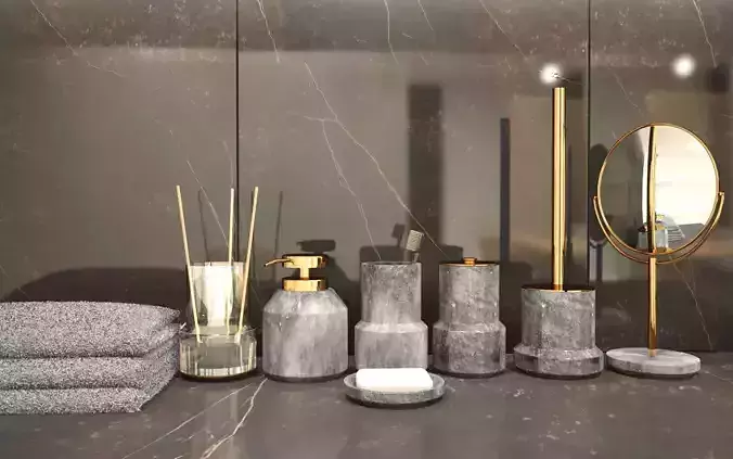 Bathroom Set marble accessories