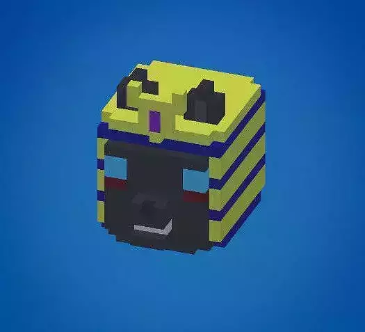 Head Anubis Voxel 3D model