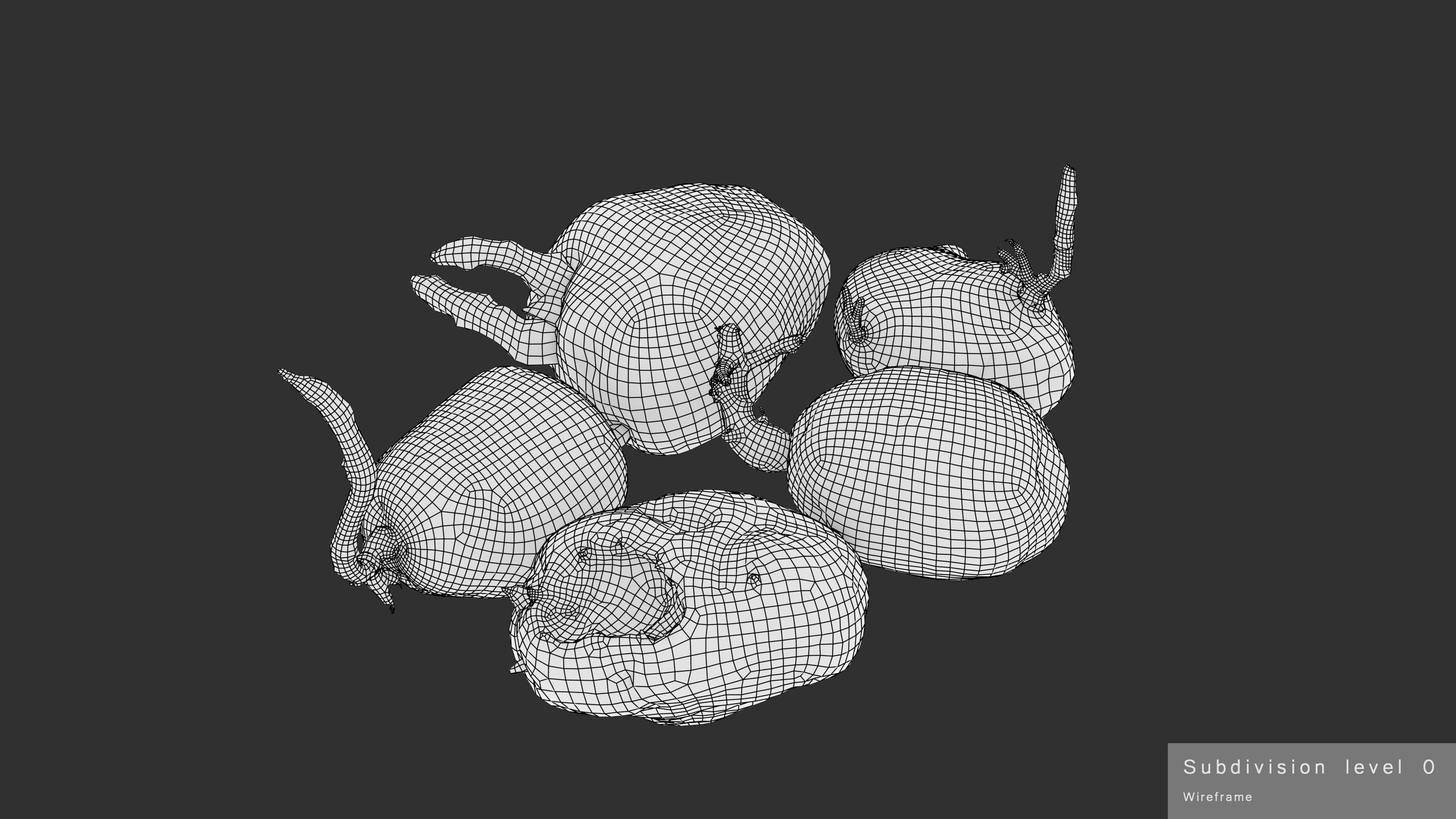 Old Potatoes with Sprouts Low-poly 3D model_26