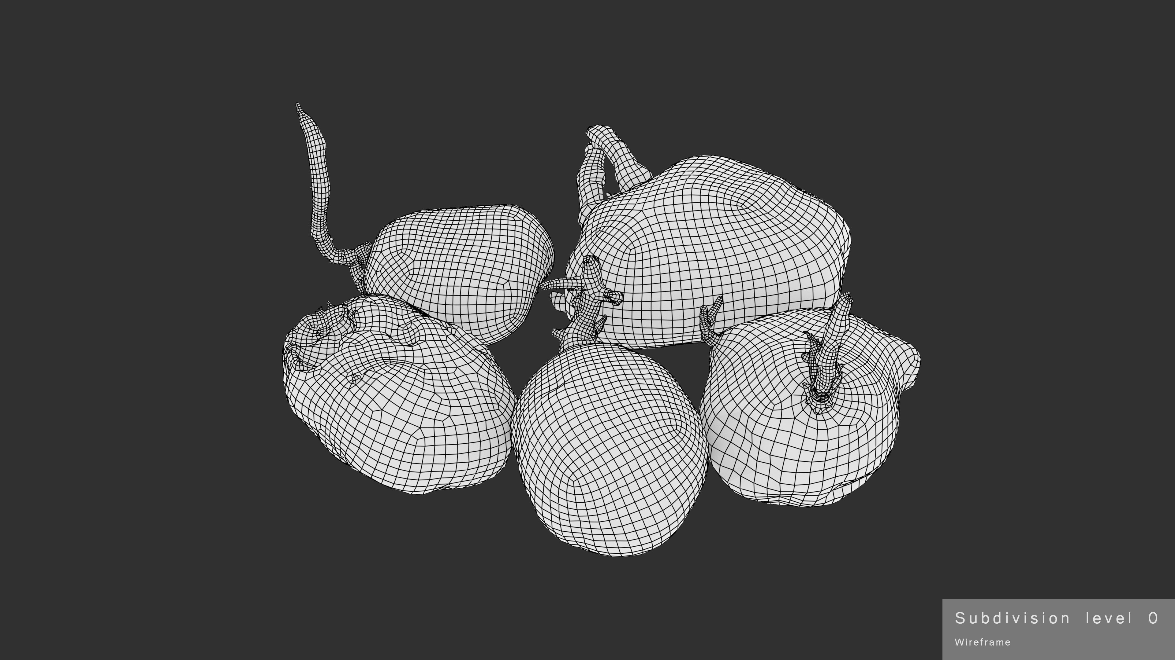 Old Potatoes with Sprouts Low-poly 3D model_25