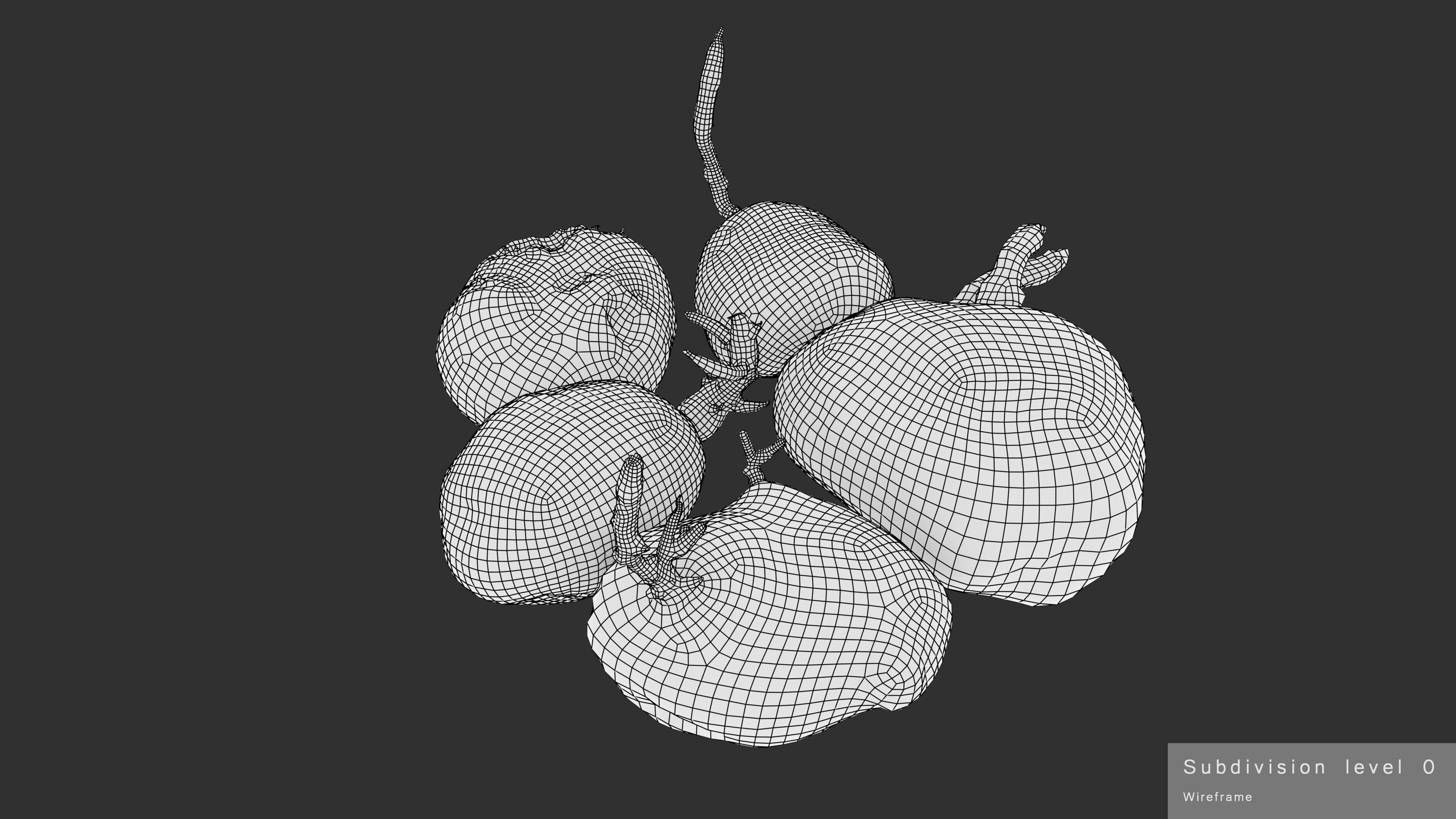Old Potatoes with Sprouts Low-poly 3D model_30