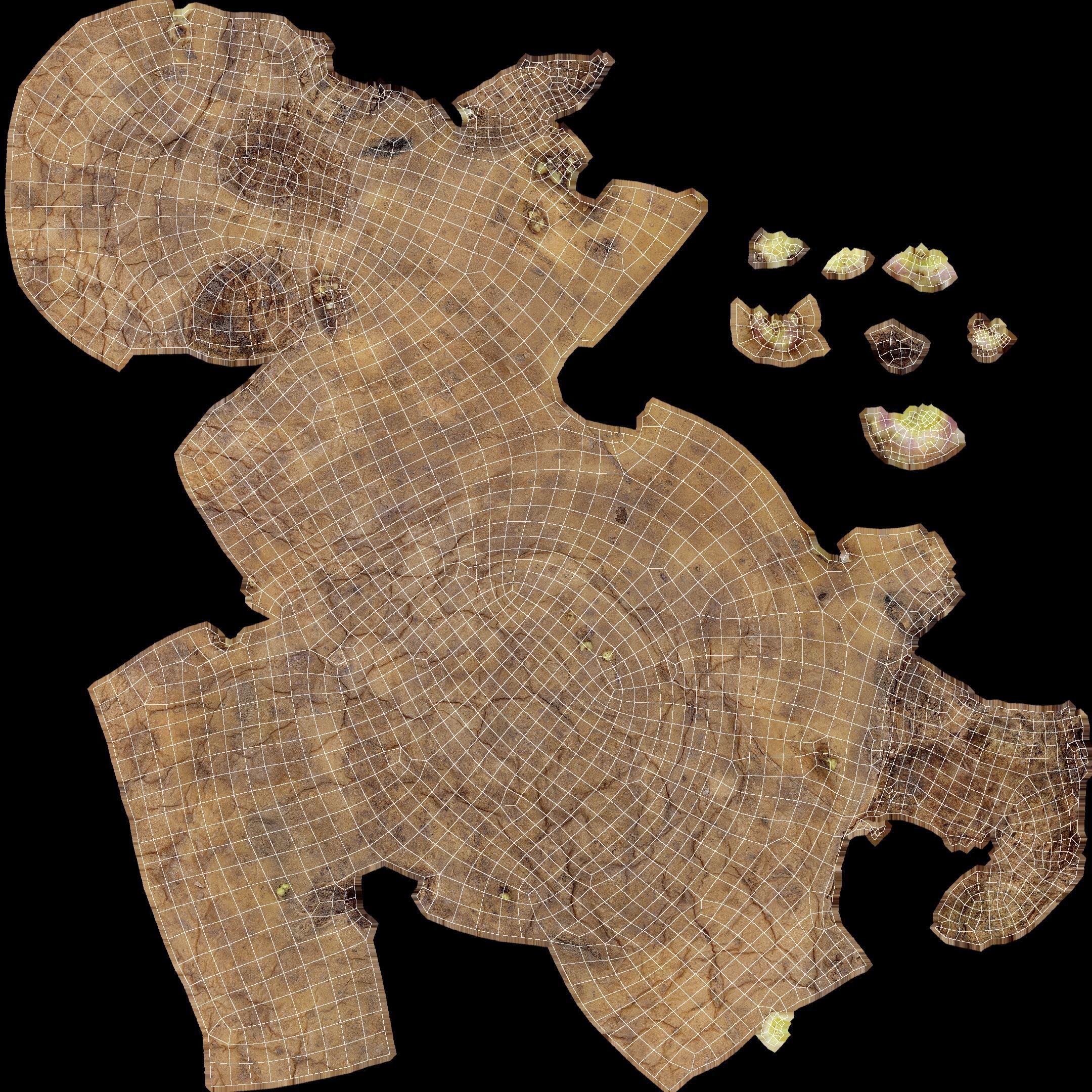 Old Potatoes with Sprouts Low-poly 3D model_34