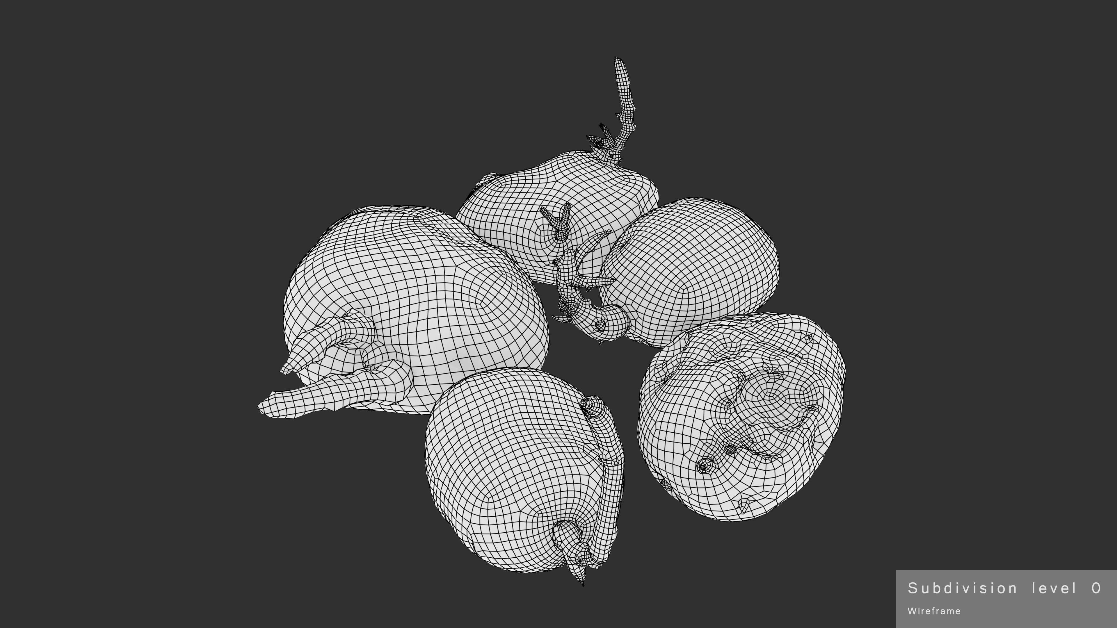Old Potatoes with Sprouts Low-poly 3D model_27
