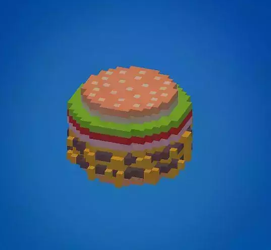 Sandwich Voxel 3D model