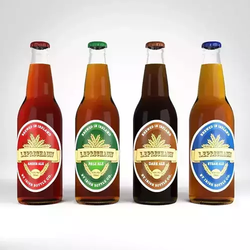 Beer Bottle Bottles Product Design Realistic 3D Model 3D