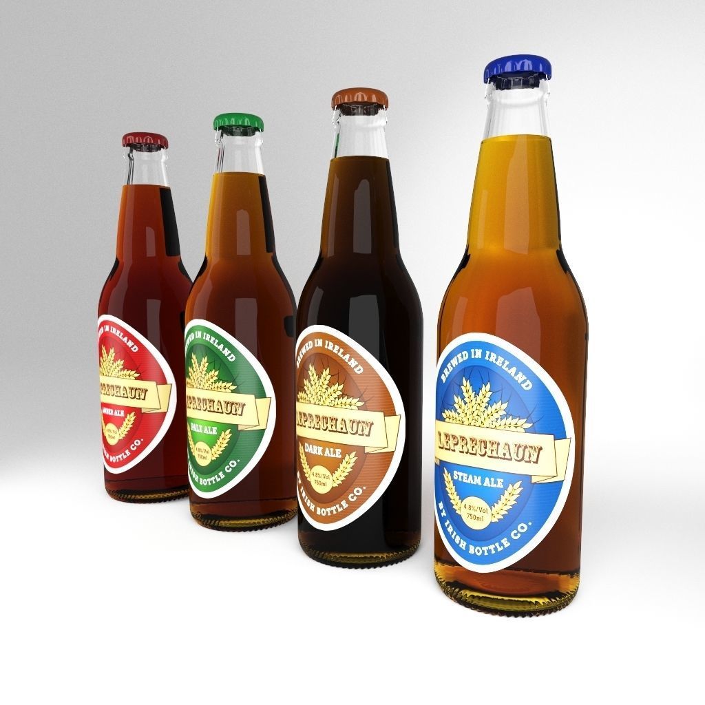 Beer Bottle Bottles Product Design Realistic 3D Model 3D 3D model_2