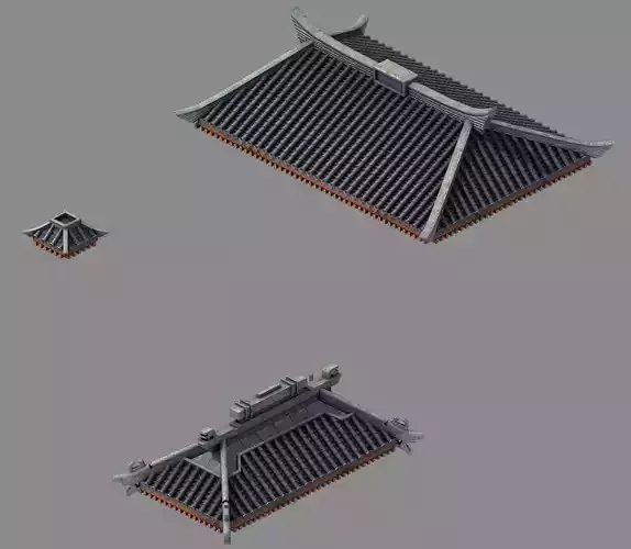 Tang Building - Decoration - Roof 12