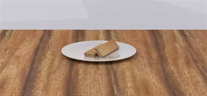 Wafer plate Low-poly 3D model