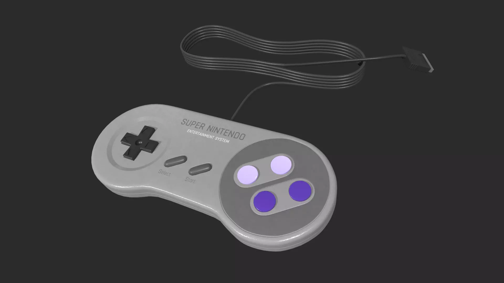 SNES Controller 3D model