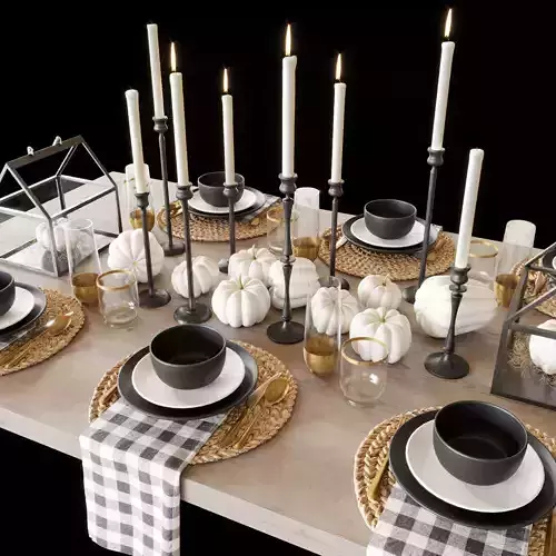 Black tableware