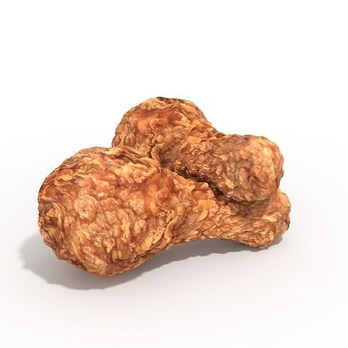 Fried Chicken Drumsticks Fast Food Hot Spicy 3D Model 3D model
