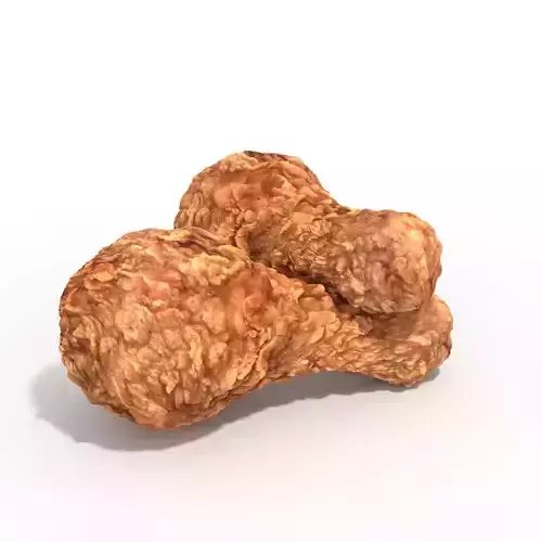Fried Chicken Drumsticks Fast Food Hot Spicy 3D Model 3D model