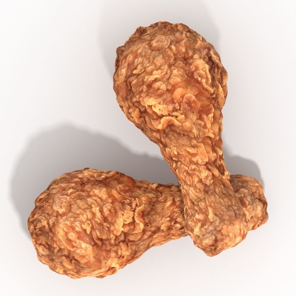 Fried Chicken Drumsticks Fast Food Hot Spicy 3D Model 3D model_3