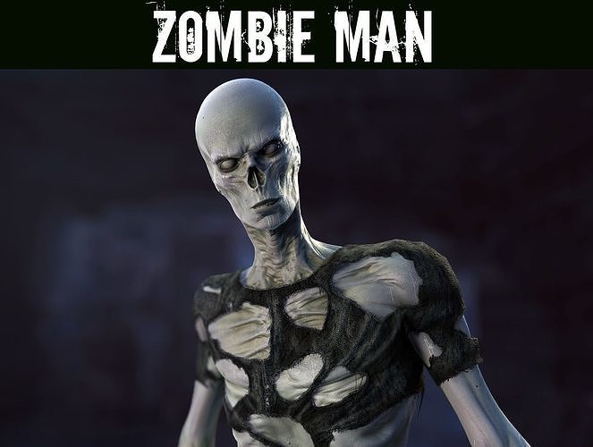 Zombie Man Low-poly 3D model