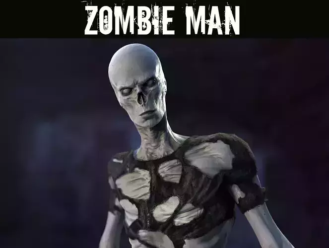 Zombie Man Low-poly 3D model