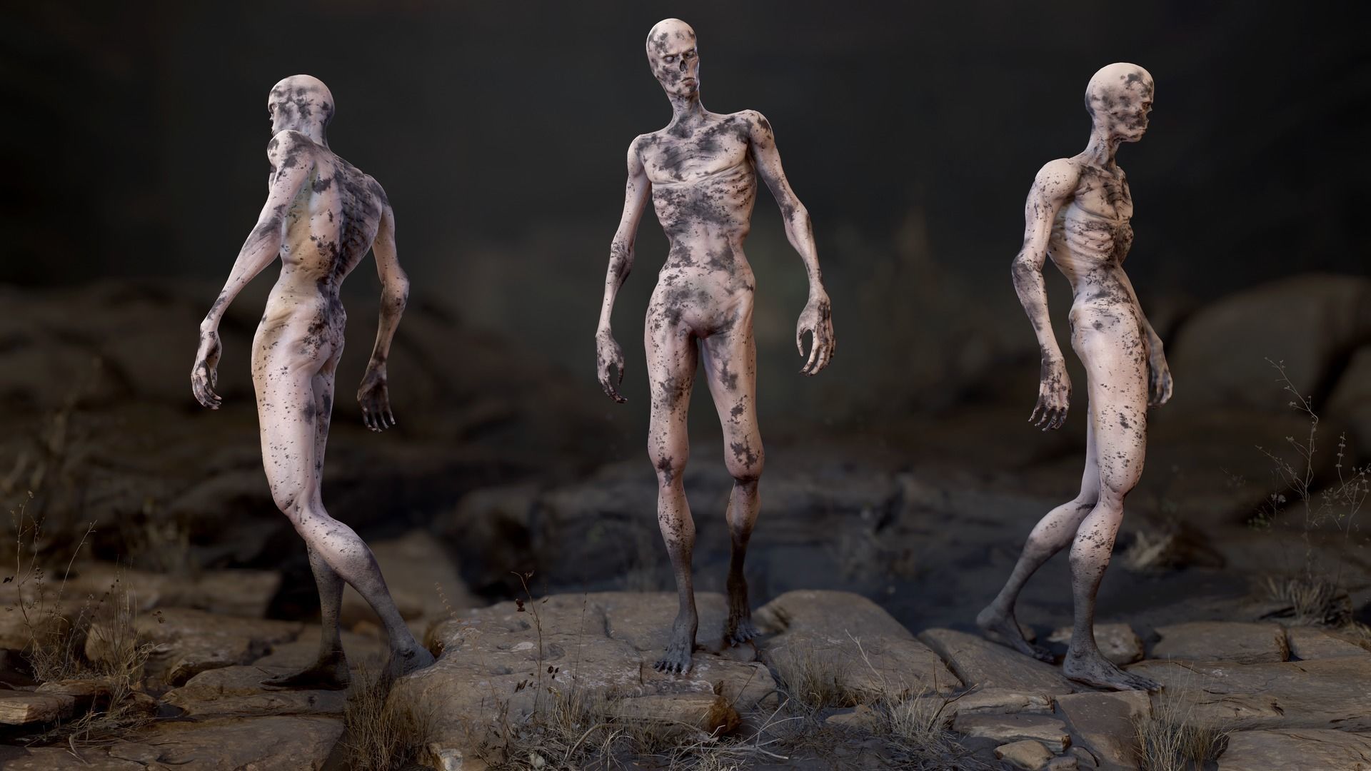 Zombie Man Low-poly 3D model_18