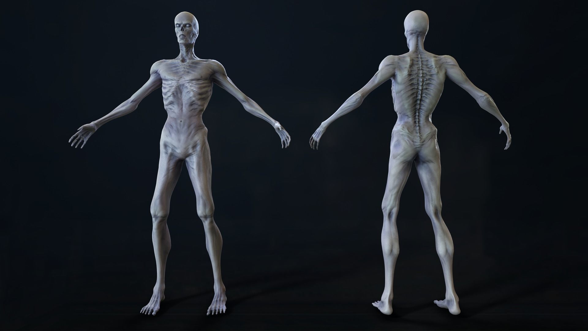 Zombie Man Low-poly 3D model_34