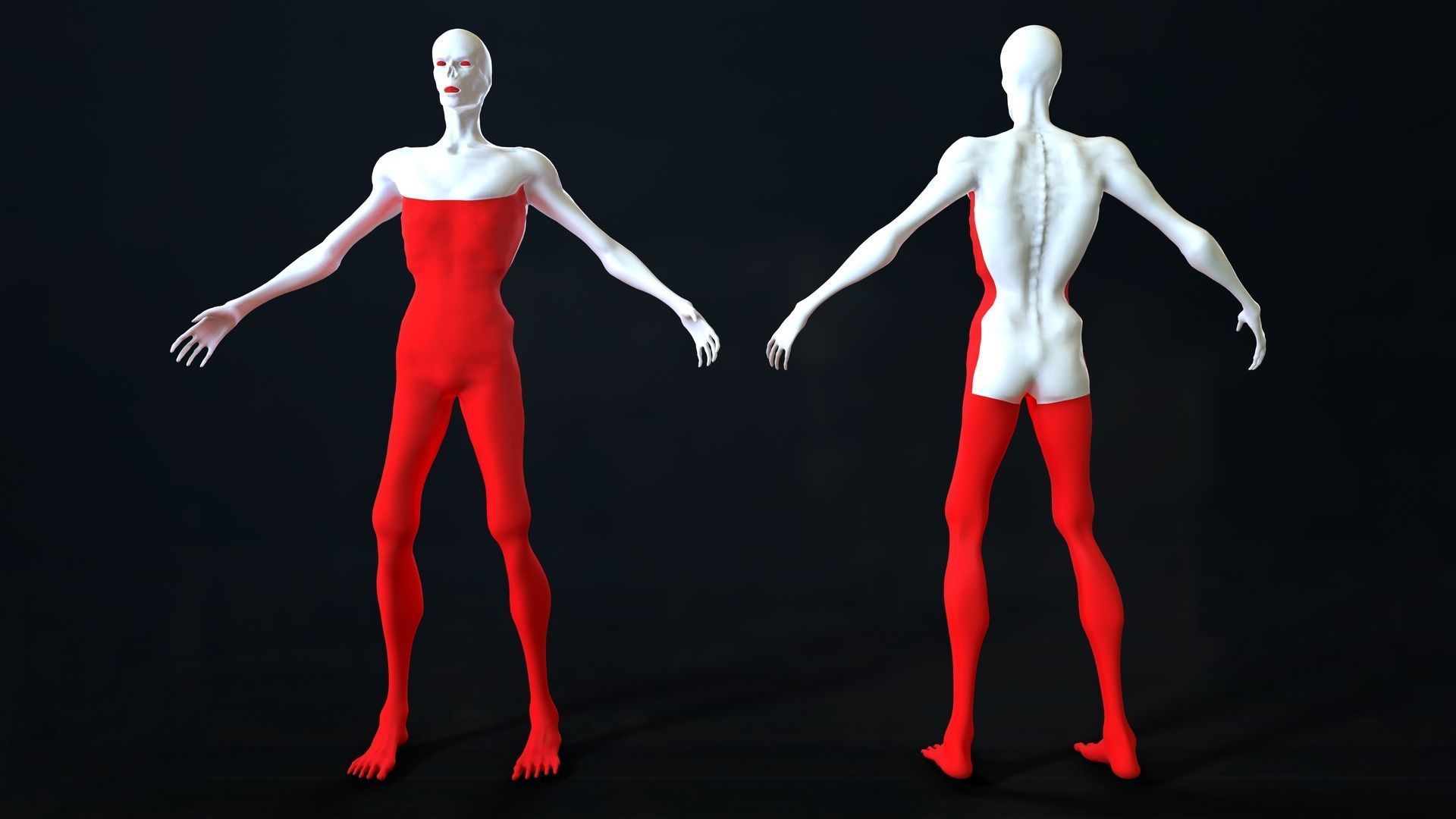 Zombie Man Low-poly 3D model_37