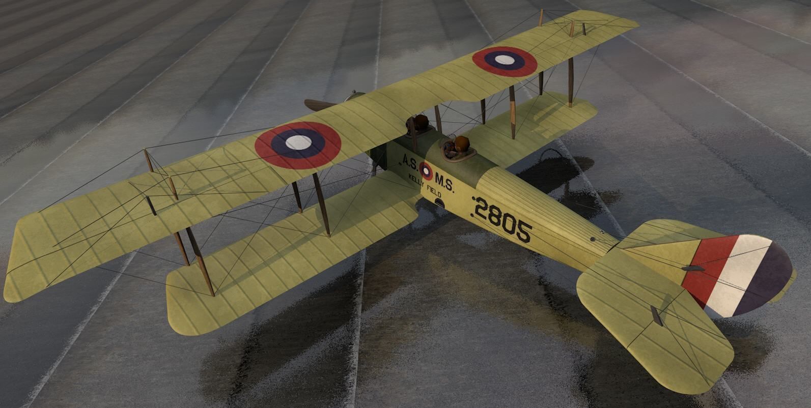 Curtiss JN-4D Jenny 3D model_1